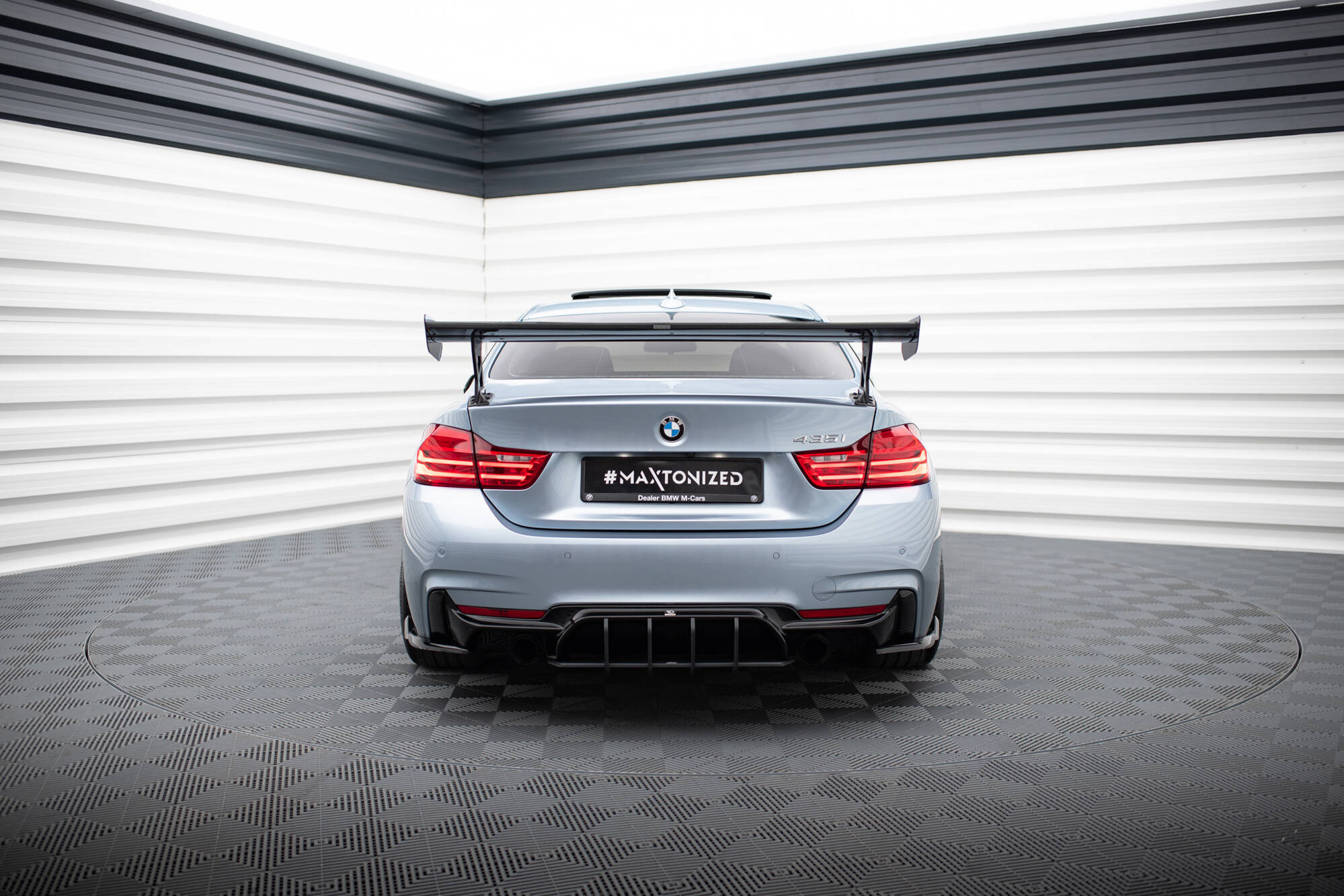 Carbon Spoiler With External Brackets Uprights BMW 4 F32 / 4 F32 M-Pack ...