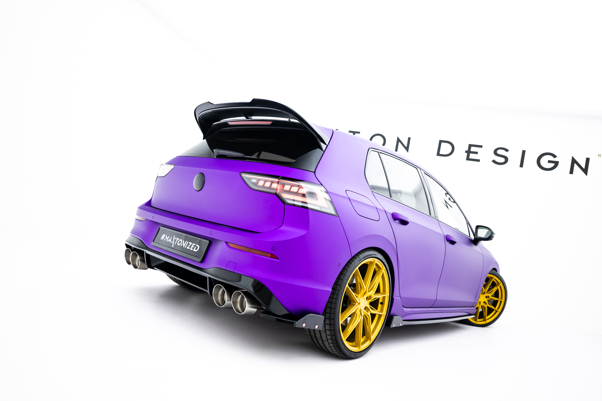 Golf R Mk8 Rear Rear Side Splitters V.2 + Flaps Volkswagen Golf R Mk8 Facelift – RT ...
