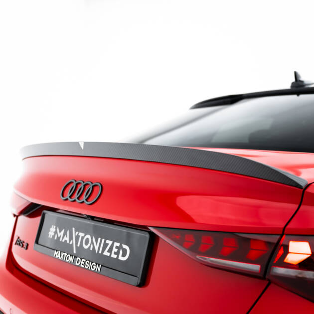 Prepreg Carbon Fiber Tailgate Spoiler V.2 suitable for Audi RS3 / S3 / A3 S-Line / A3 Sedan 8Y Facelift