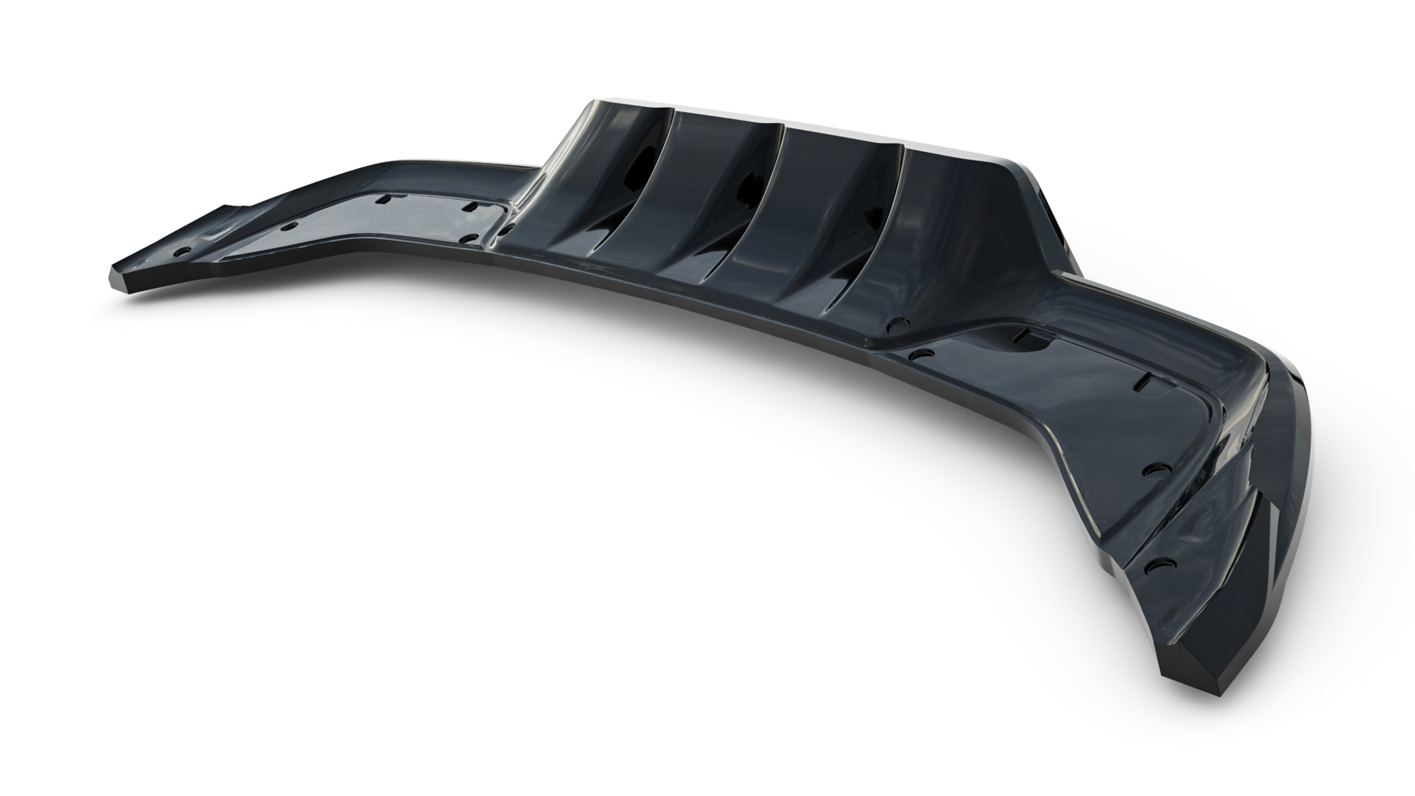 Rear Splitter (with vertical bars) V.2 suitable for Cupra Leon Hatchback Mk1 Facelift - immagine 5