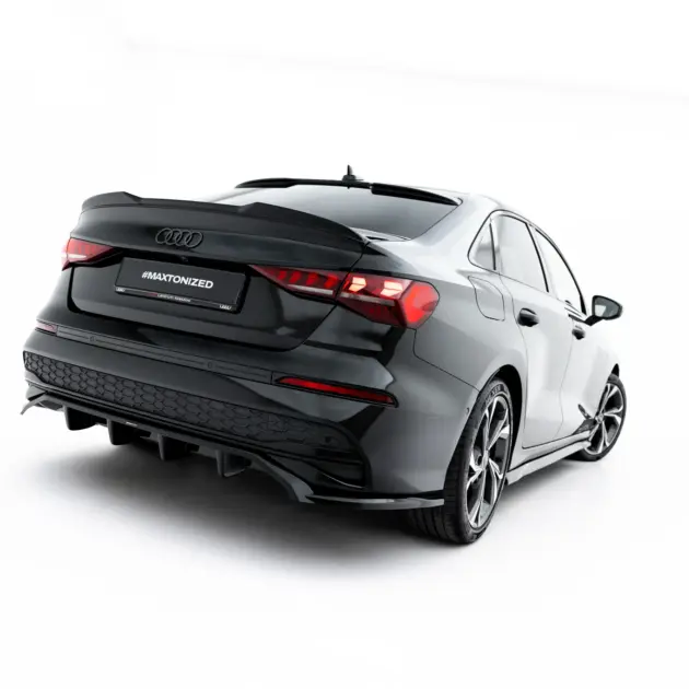 Rear Splitter (with vertical bars) suitable for Audi A3 Sedan 8Y Facelift
