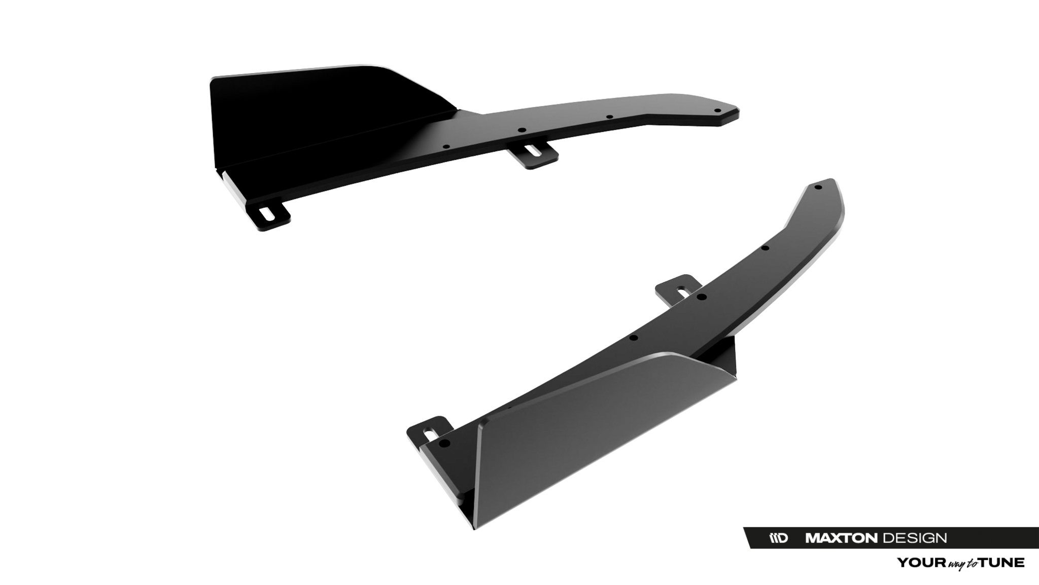 Street Pro Rear Side Splitters + Flaps suitable for Audi S5 Sedan / Avant B10 - immagine 6