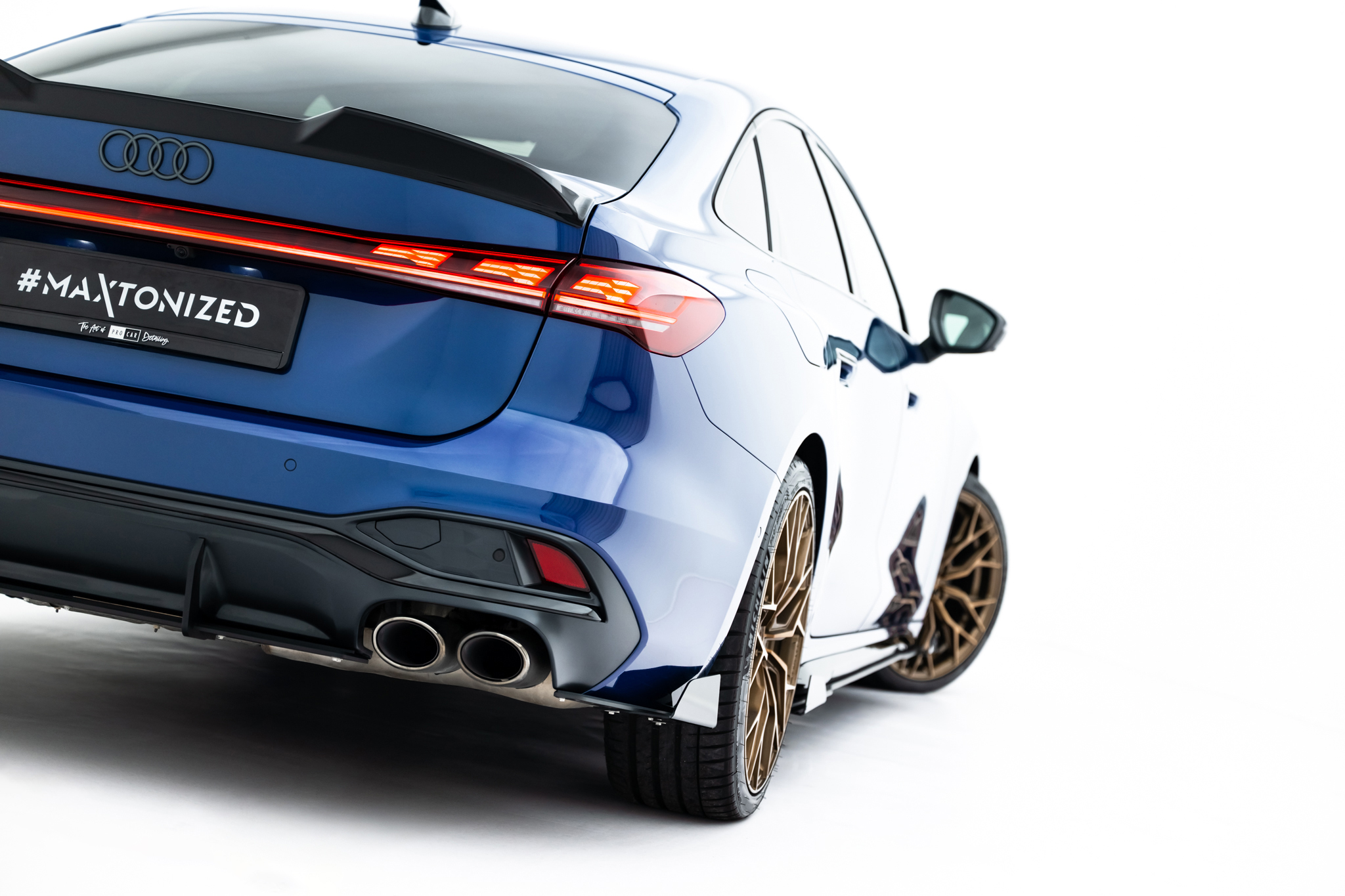 Street Pro Rear Side Splitters + Flaps suitable for Audi S5 Sedan / Avant B10